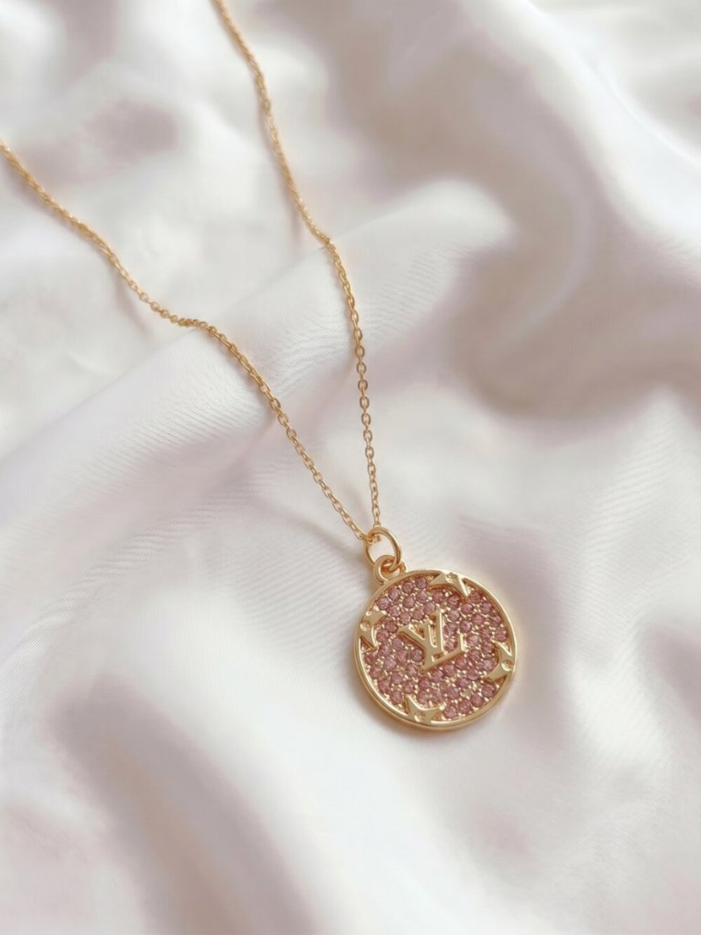 ✨ Vintage ONLY 1! LV Pink Logo Upcycled Necklace: BOGO Sale! ✨